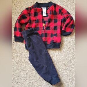 Red and Black Plaid Baby Outfit
